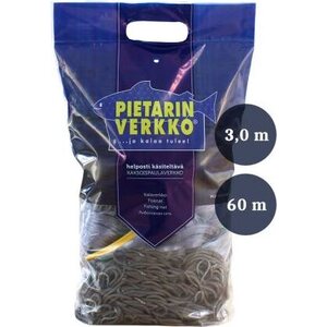Pietarin verkko KALAVERKKO 50MM 3,0M LANKA 0,15 PITUUS 60M, PIETARIN KAKSOISPAULA