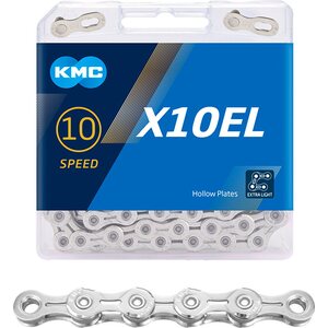 KMC Ketju 10-v X10EL Silver, 1/2 x 11/128" 114L