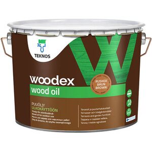 Teknos Woodex Wood Oil puuöljy, ruskea 9 l