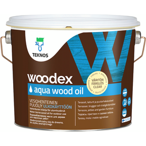 Teknos Woodex Aqua Wood Oil puuöljy, väritön 2,7 l