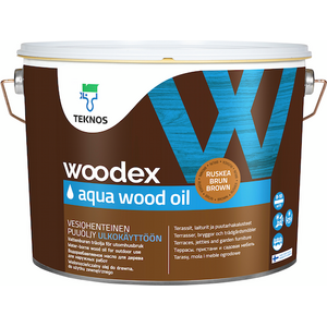 Teknos Woodex Aqua Wood Oil puuöljy, ruskea 9,0 l