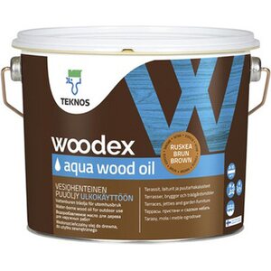 Teknos Woodex Aqua Wood Oil puuöljy, ruskea 2,7 l