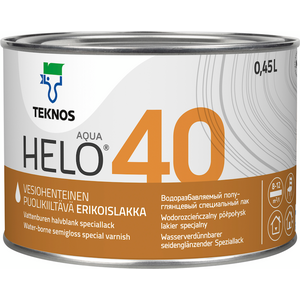 Teknos Helo Aqua 40 0,45 l puolikiiltävä erikoislakka, sävytettävissä