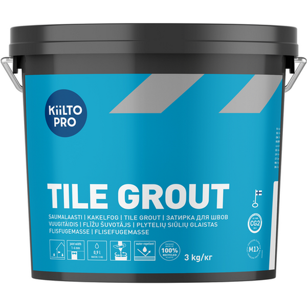 Kiilto Pro Tile Grout saumalaasti 3 kg Antracite 48