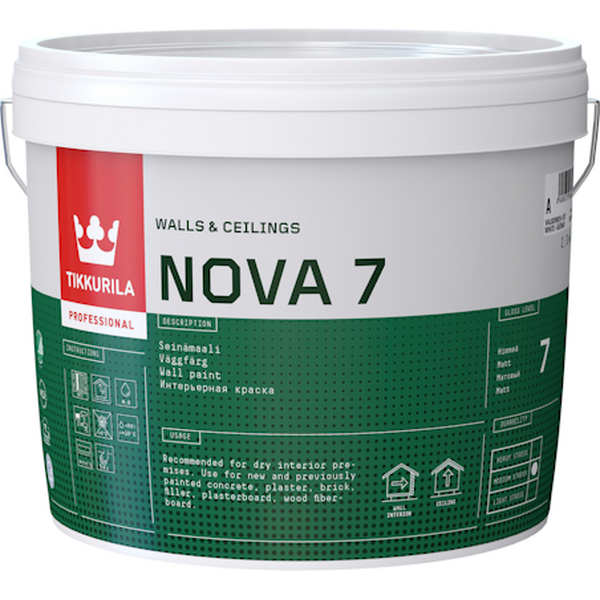 Tikkurila Nova 7 Sisäseinä- ja -kattomaali 2,7l C sävytettävissä