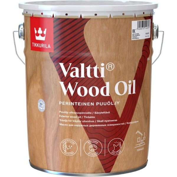 Tikkurila Valtti Wood Oil puuöljy 3,6L EC-pm.Sävytettävissä.