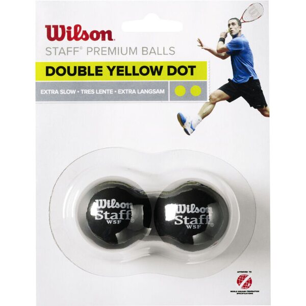 Wilson Squash Ball Db Yel Dot 2kpl/pkt - squashpallo